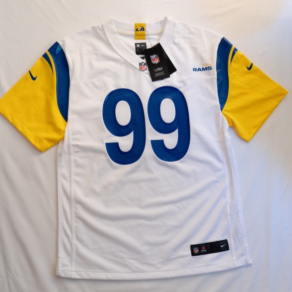 Nike Youth Los Angeles Rams Aaron Donald #99 Alternate White Game Jersey - Picture 5 of 6